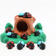 3D printed sensory toy set with colorful ladybugs and tree stump for tactile play