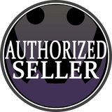 Authorized Seller badge with bold white text on dark gradient background