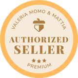 Valeria Momo & Mattia authorized seller badge with premium 3-star rating