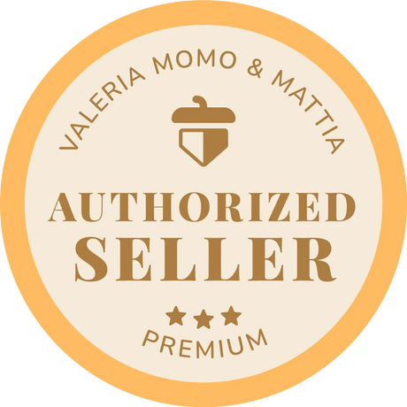 Valeria Momo & Mattia authorized seller badge with premium 3-star rating