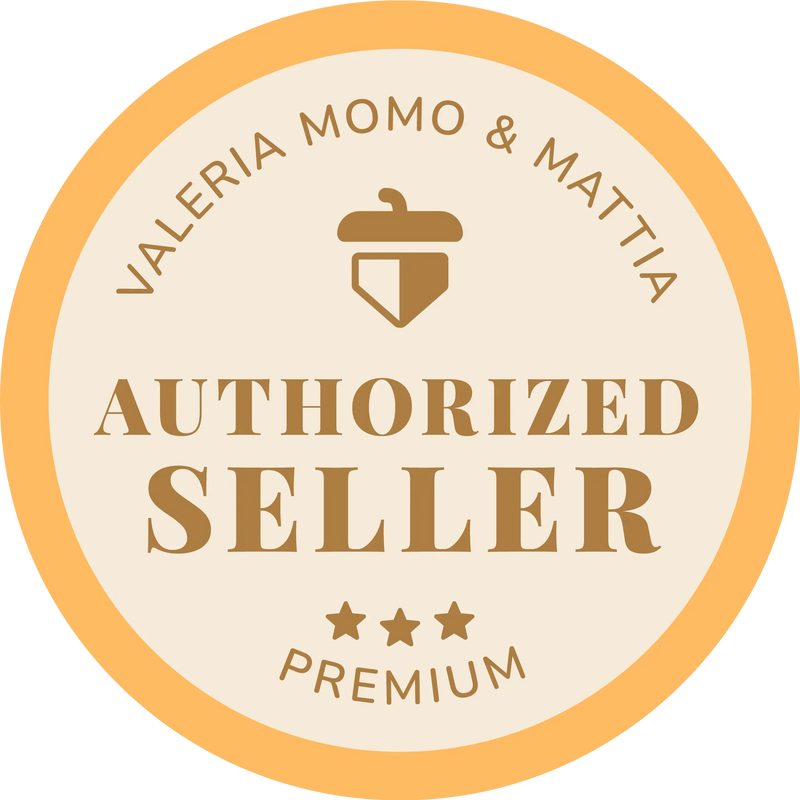 Valeria Momo & Mattia authorized seller badge with premium 3-star rating