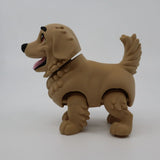 3D printed golden retriever fidget toy for sensory play, featuring textured fur and flexible joints