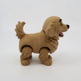 3D printed golden retriever fidget toy for sensory play, featuring flexible joints and textured fur