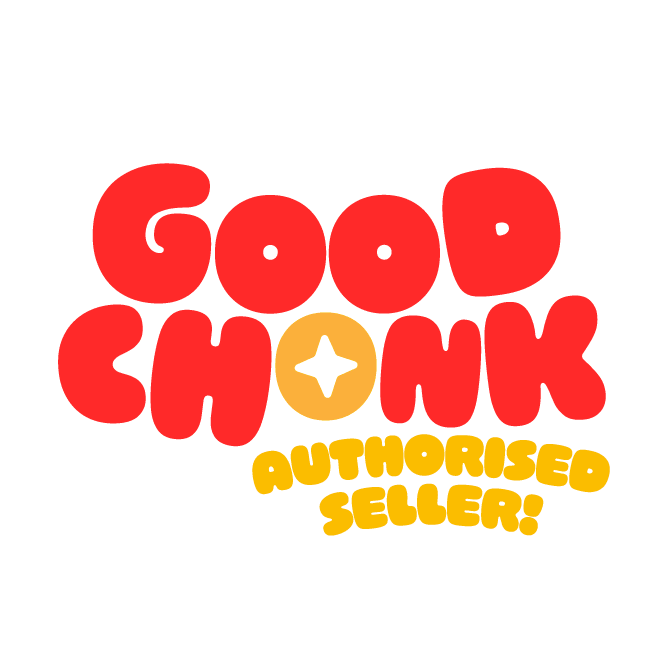 Good Chonk authorised seller badge in bold red and yellow text with star icon