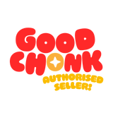 Good Chonk authorised seller badge in bold red and yellow text with star icon