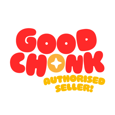 Good Chonk authorised seller badge in bold red and yellow text with star icon