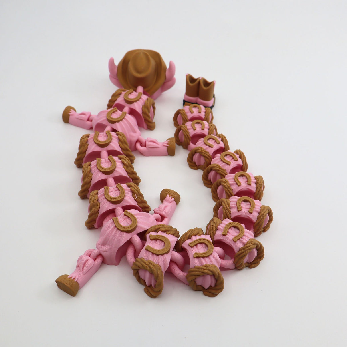 Adorable Pink Highland Cow Dragon with Cowboy Hat and Boots