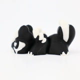 Black and white 3D printed flexi animal fidget toys for sensory play and tactile stimulation