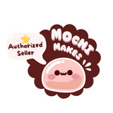 Mochi Maker authorized seller badge with cute pink character and star icon