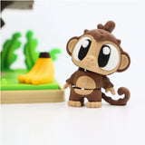 Cute 3D printed monkey sensory toy with bananas, educational and tactile design