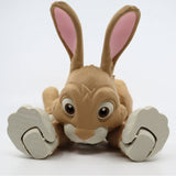 Cute 3D printed rabbit sensory toy with flexible paws and big eyes on white background