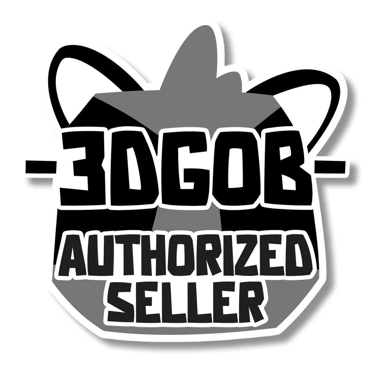 3DGob Authorized Seller badge with star and cat ears design