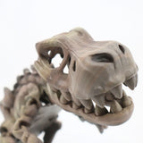 3D printed T-Rex dinosaur skull sensory toy with detailed teeth on white background
