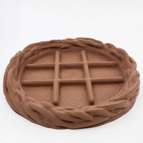 3D printed chocolate bar fidget toy with textured squares and braided edge for sensory play