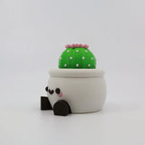 Adorable 3D printed cactus fidget toy in smiling pot, sensory-friendly design for kids