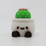 Adorable 3D printed cactus fidget toy in cute pot, sensory-friendly design for kids