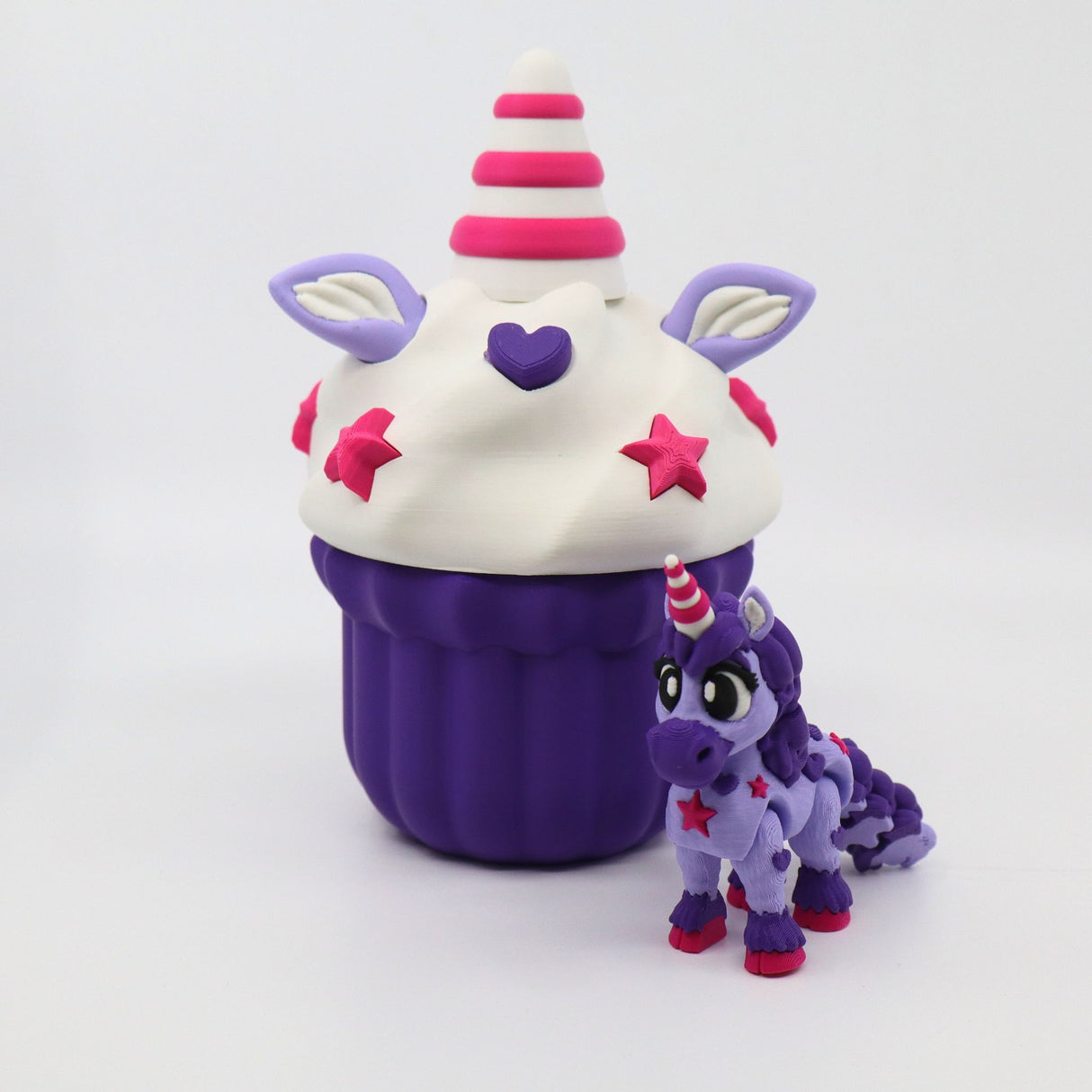 Birthday Unicorn with Cupcake Home and Matching Clicker