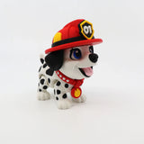 3D printed Dalmatian puppy fidget toy in firefighter hat, sensory-friendly educational tool for kids