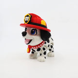 3D printed Dalmatian puppy in firefighter hat, sensory fidget toy for kids