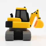 3D printed yellow excavator toy for sensory play and tactile learning
