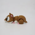 3D printed brown hamster sensory toy with white and pink accents on a plain background
