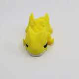 Bright yellow 3D printed dragon fidget toy for sensory play and stress relief