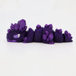 Purple 3D printed crystal dragon sensory toy with segmented body and gemstone details