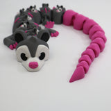 Opossum Dragon with 7 Babies on Her Back - Over 18" Long