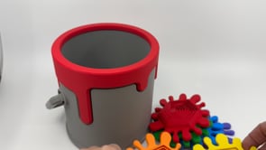 Paint Can with a Rainbow of Paint Splat Fidgets