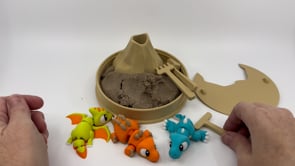Dinosaur Zen Garden with Kinetic Sand