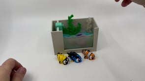 Mini Fish Aquarium with Three Flexi Fish